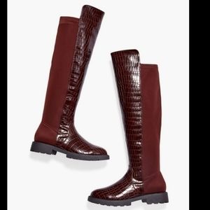 🖤NEW Justfab Demi Printed Riding Boots sz 7.5